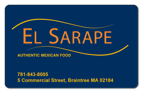 el sarape logo on a navy background